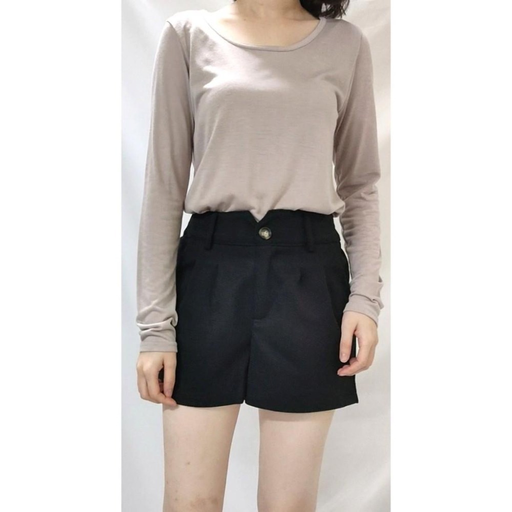 (A50)正韓 簡約百搭圓領合身長袖薄上衣-3色-細節圖2