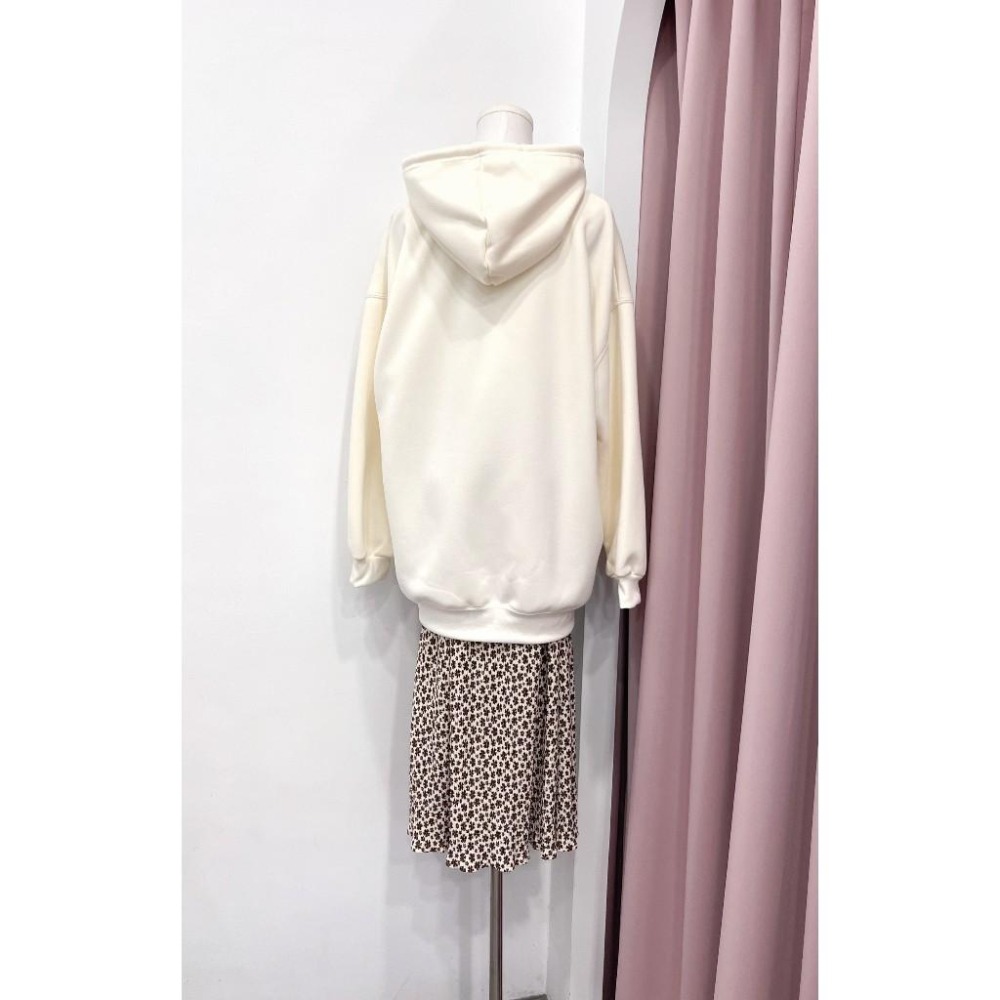 (E77)鬆緊細百摺絨感碎花長裙-細節圖3