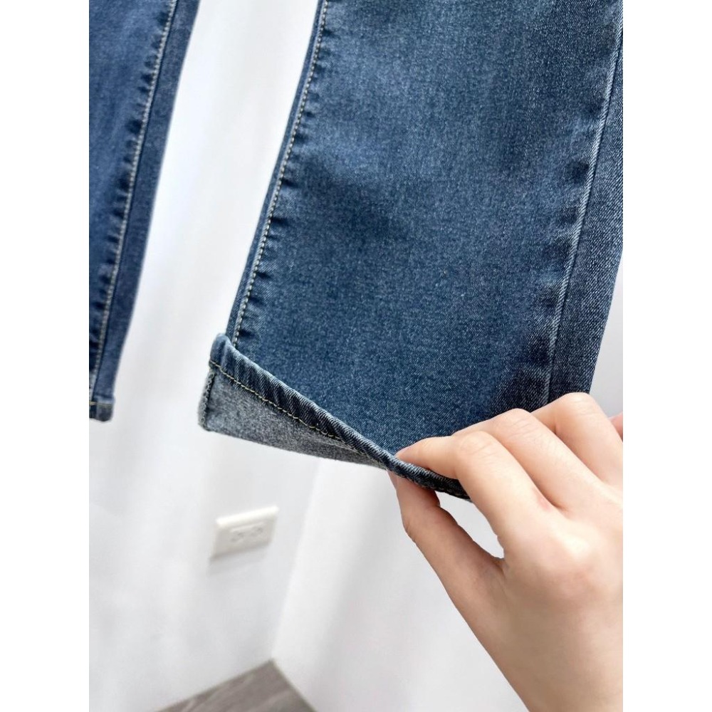 (D235)雙釦內磨毛牛仔長褲S-XL-細節圖5