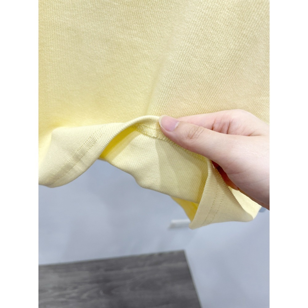 (A394)符號刺鏽螺紋棉短袖上衣-4色-細節圖10