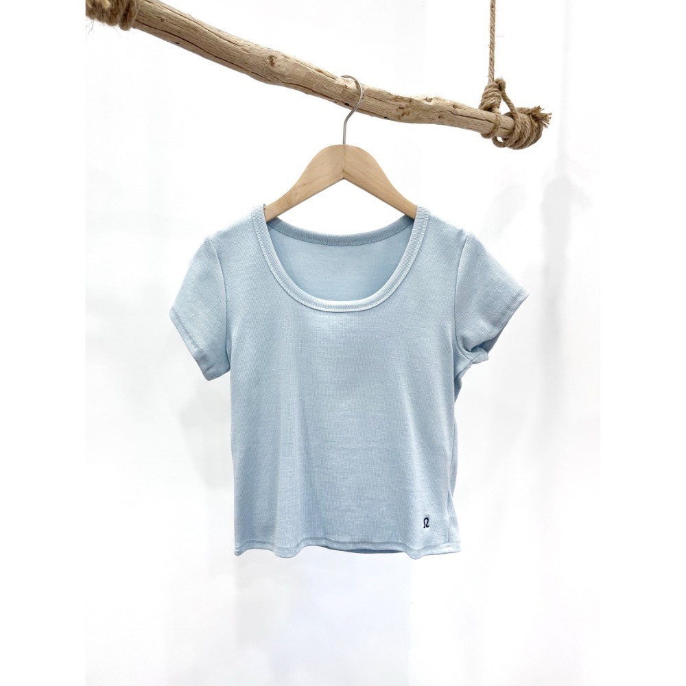 (A394)符號刺鏽螺紋棉短袖上衣-4色-規格圖10