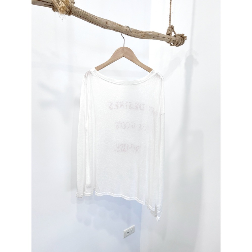 (A397)英字斜肩長袖上衣-3色-細節圖8