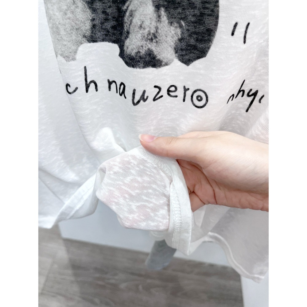 (A398)狗狗圖案寬鬆長袖上衣-2色-細節圖5