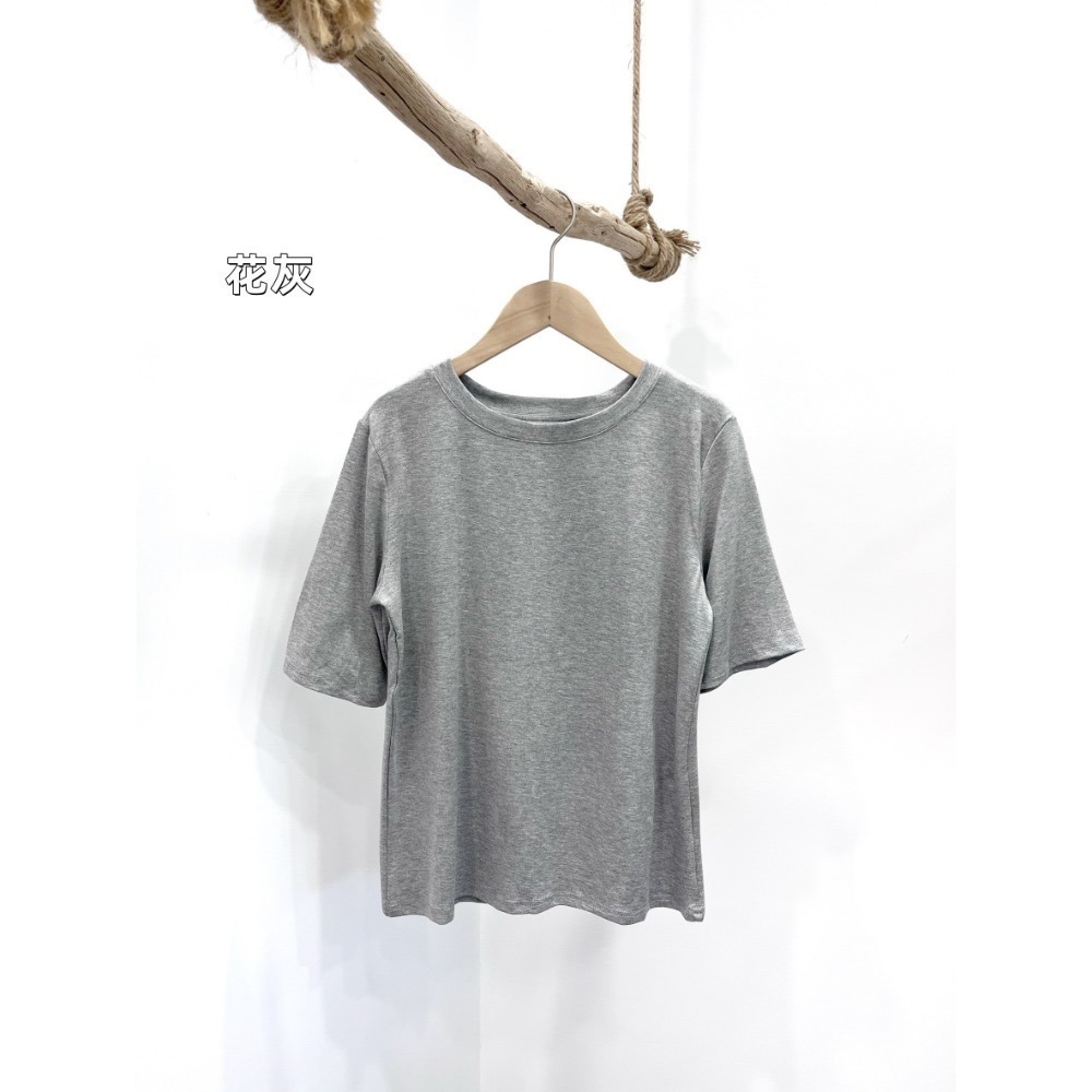 (A399)五分袖素面上衣-10色-規格圖11