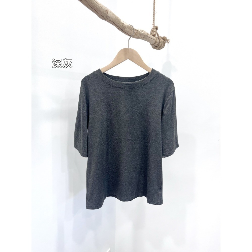 (A399)五分袖素面上衣-10色-規格圖11