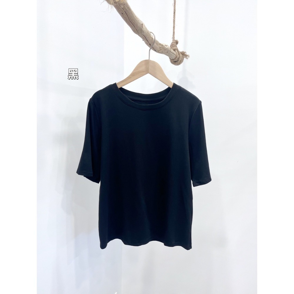 (A399)五分袖素面上衣-10色-規格圖11