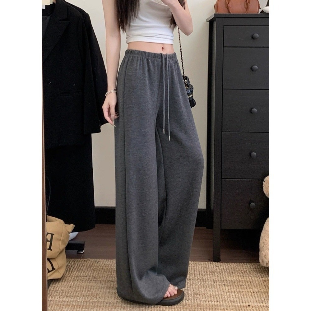 (D251)鬆緊抽繩休閒直筒寬褲-4色(M.L)  ✅適合小個子-細節圖5