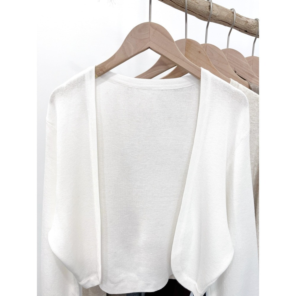 (G50)針織開襟短版罩衫-9色-細節圖5