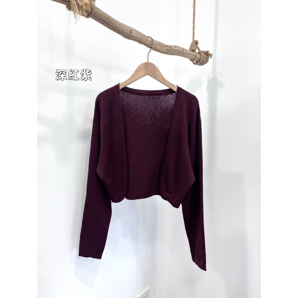 (G50)針織開襟短版罩衫-9色-規格圖6