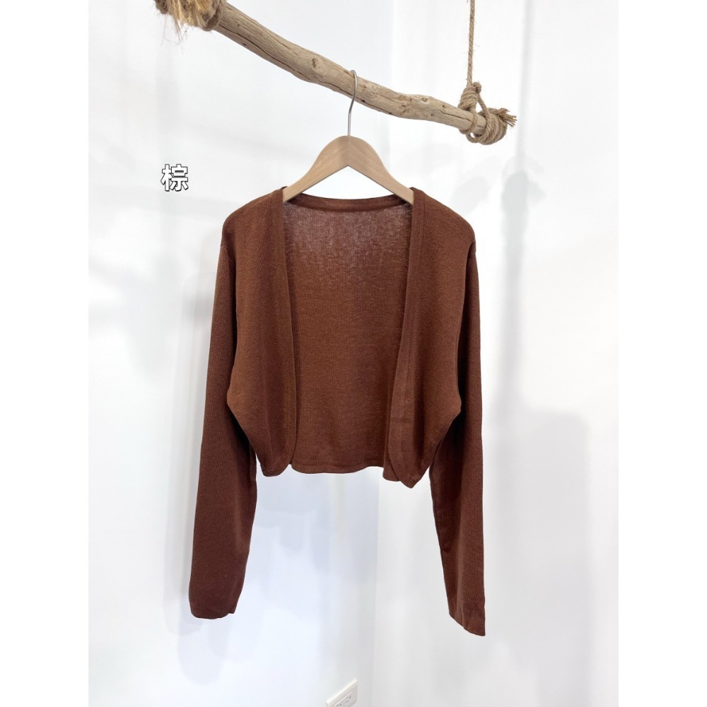 (G50)針織開襟短版罩衫-9色-規格圖6