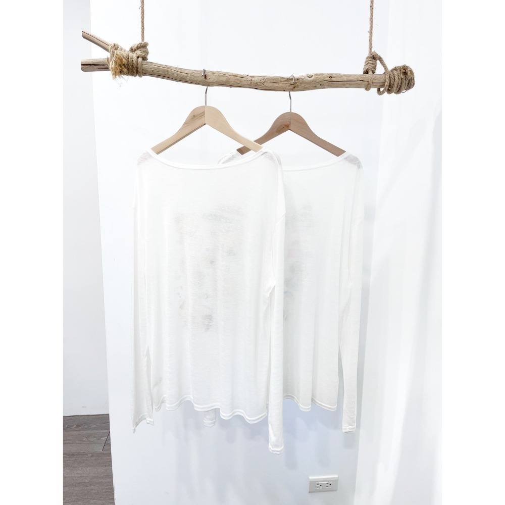 (A401)寬鬆薄長袖上衣-2款-細節圖3