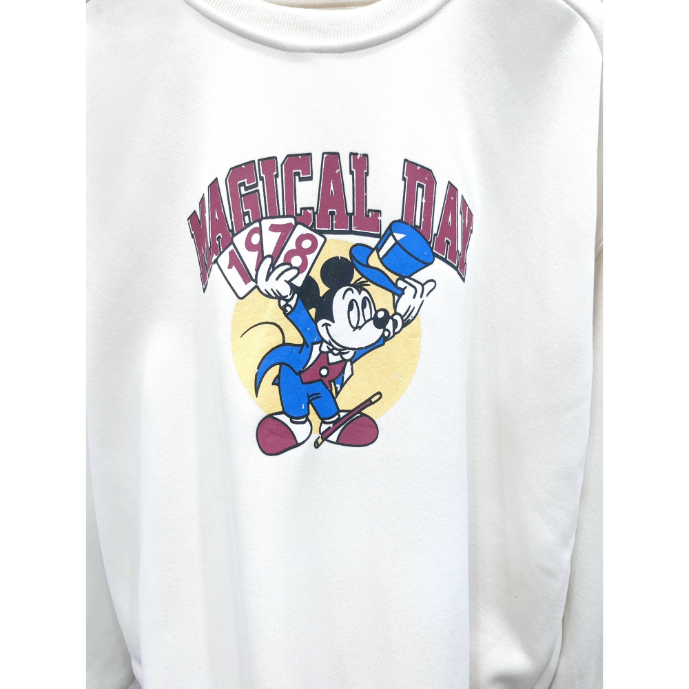 (A405)米奇印花圖案內刷絨長袖大學t-5色-細節圖2