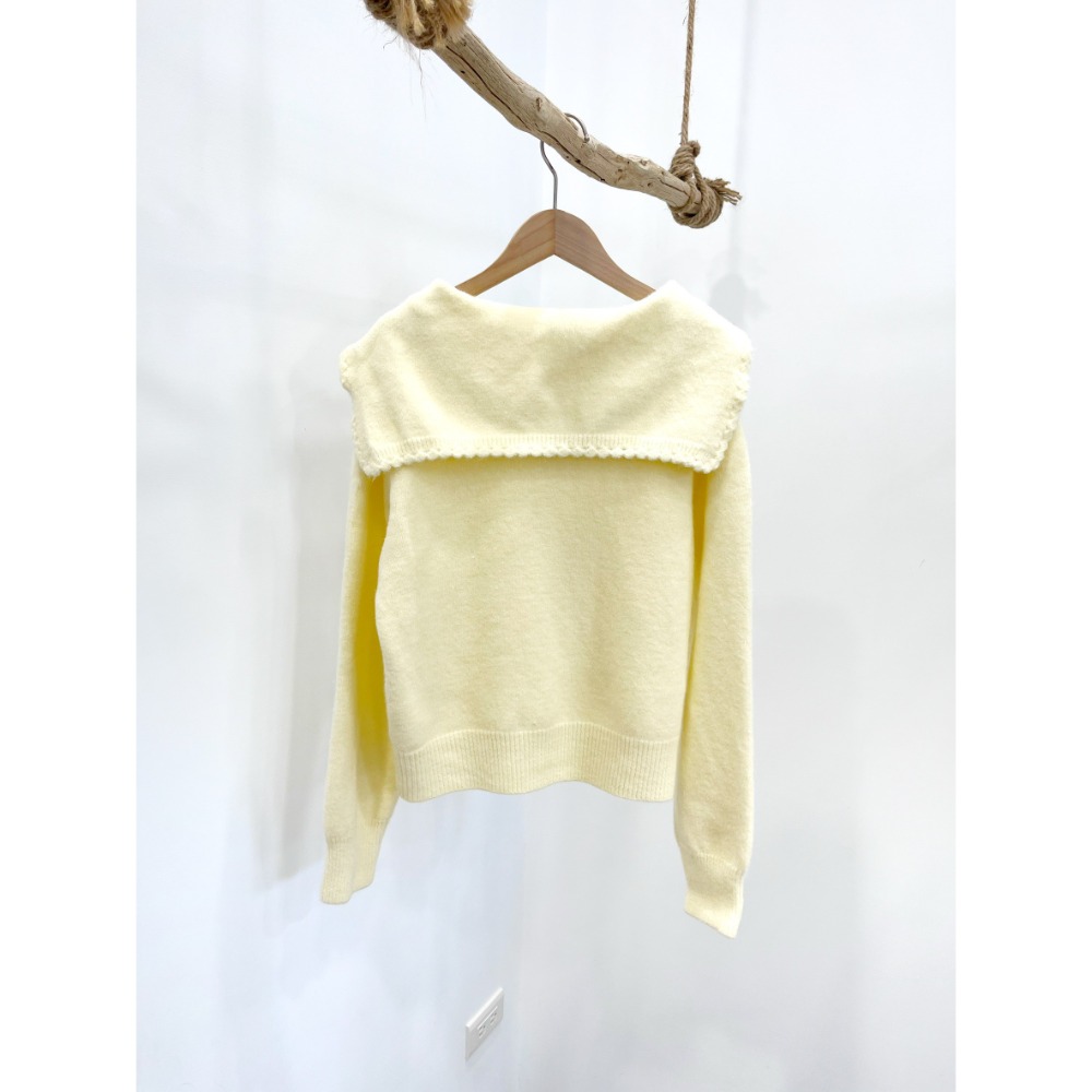 (A408)糖果釦海軍領針織上衣-3色-規格圖4