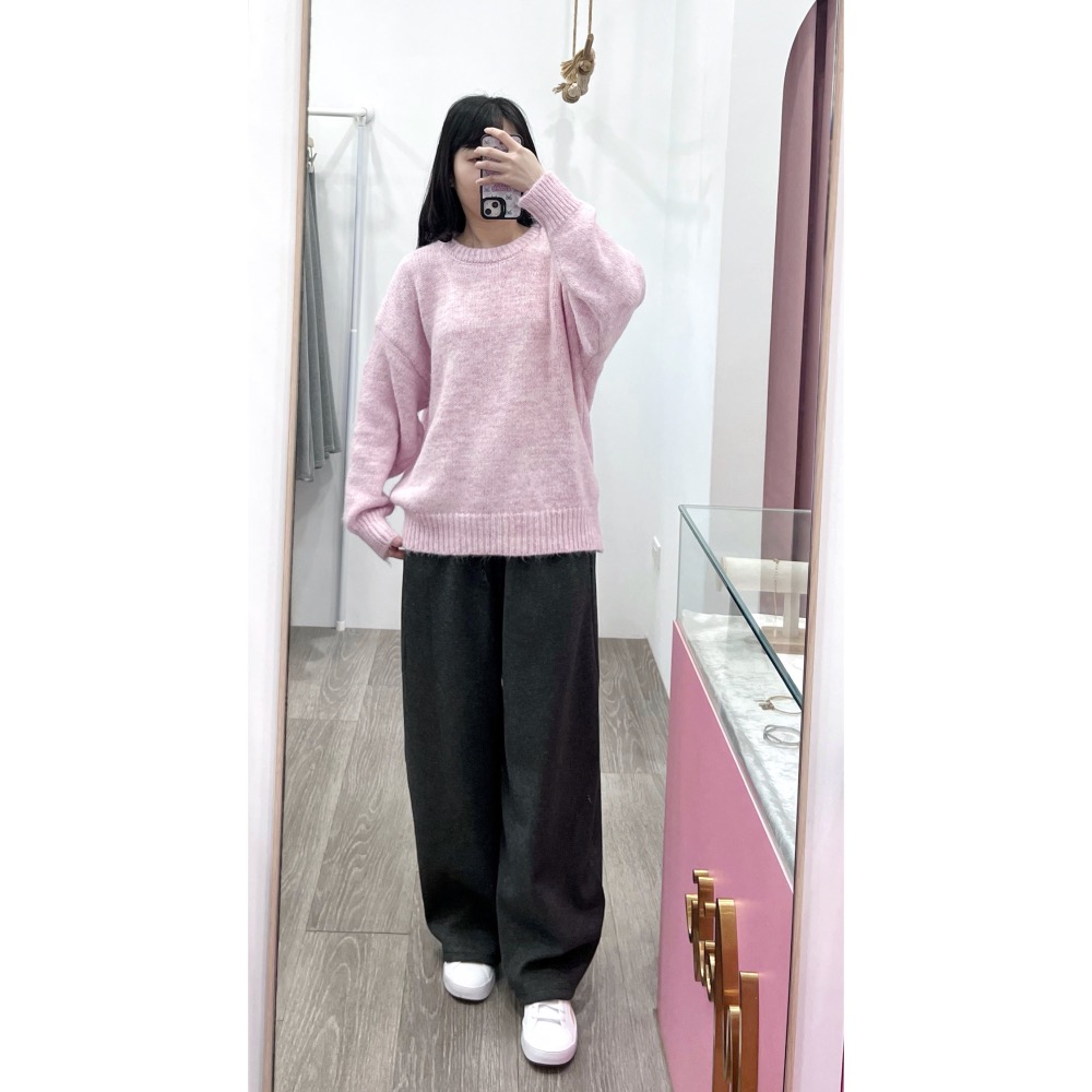 (D253)鬆緊抽繩內刷絨彎刀褲-2色-細節圖5