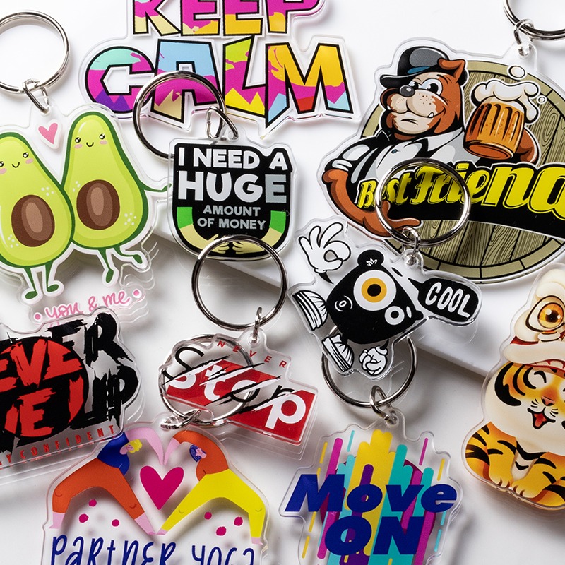 透明壓克力鑰匙圈 (厚度3mm)【客製商品】少量印製 100個起印 文創小物 商店贈品-細節圖3