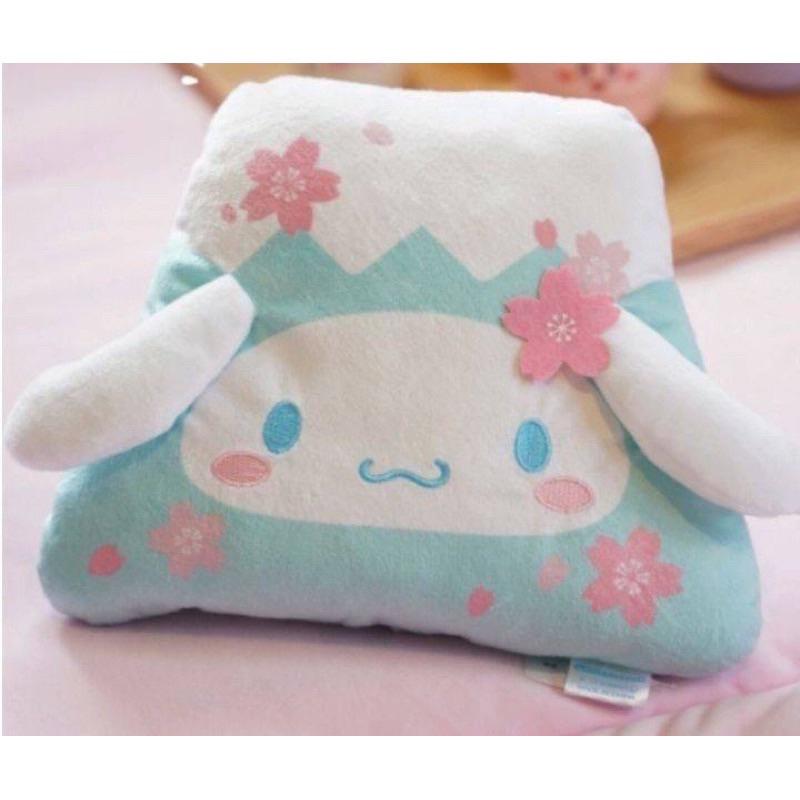 【你的玩具】正 16＂坐姿軟QQ系列 三麗鷗 大耳狗 抱偶 抱枕 頭型抱枕 枕頭 娃娃 玩偶 靠枕 日本 富士山櫻花抱枕-細節圖2