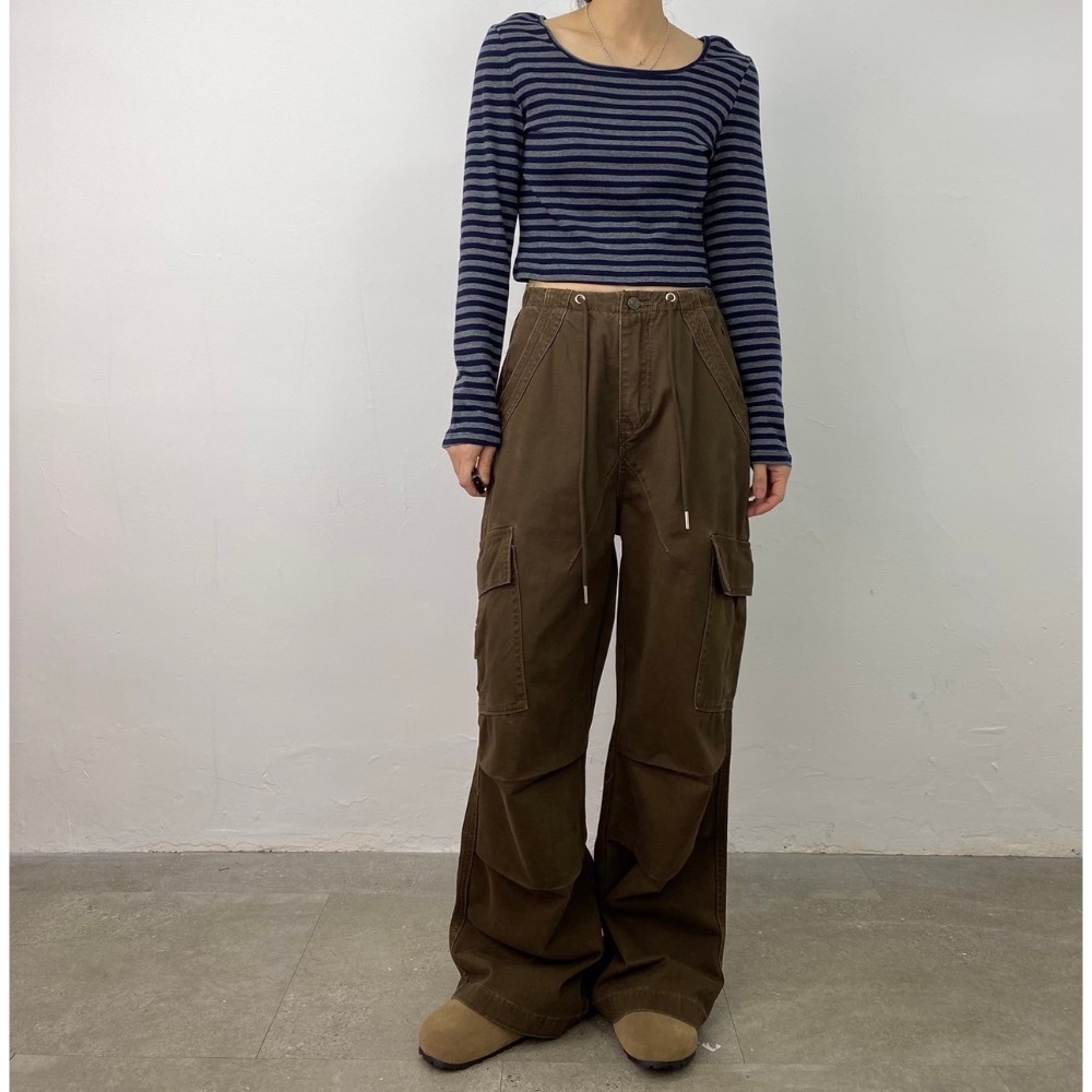 抽繩工裝褲-細節圖3