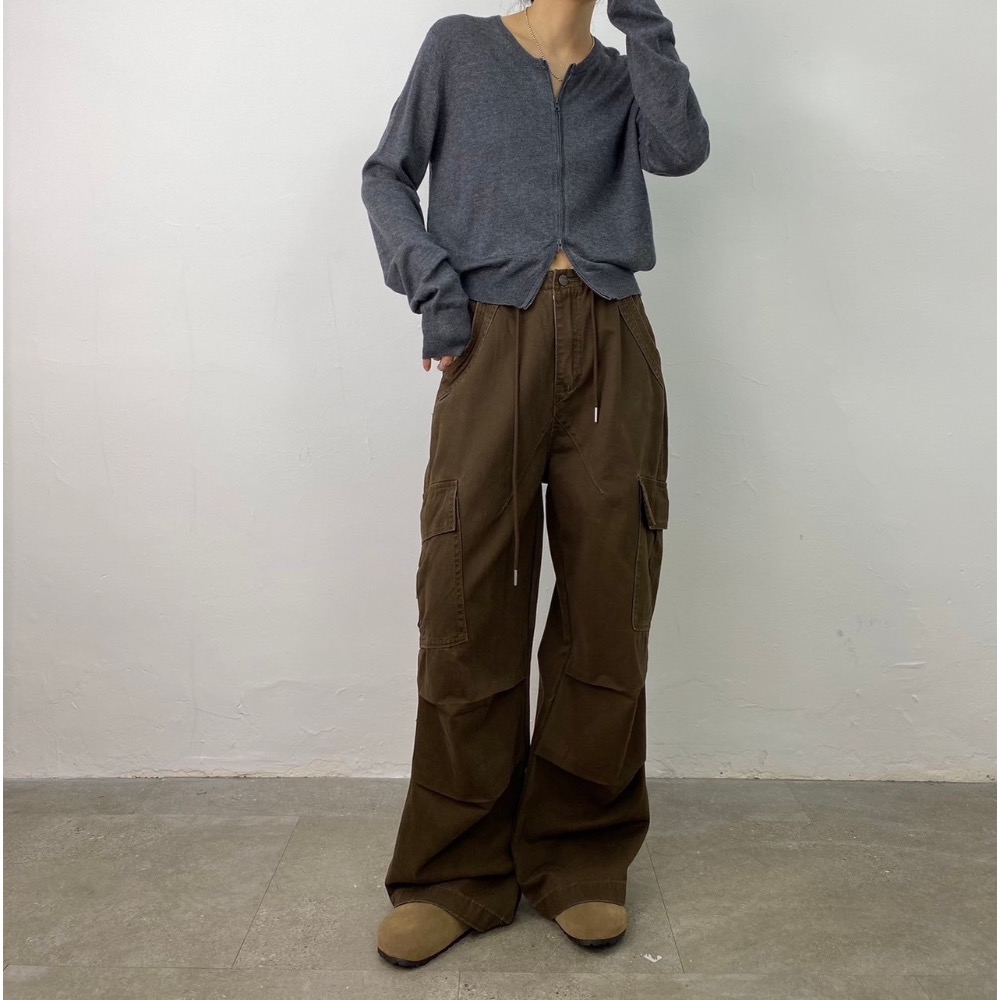 抽繩工裝褲-細節圖4