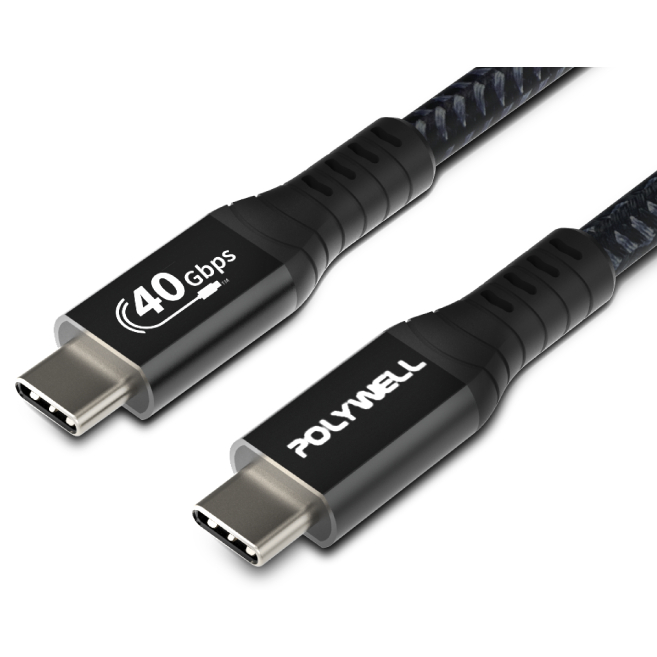 POLYWELL 寶利威爾 USB4 極速傳輸充電線 Type-C Gen3 40G 100W TID 認證 8K 快充-細節圖2