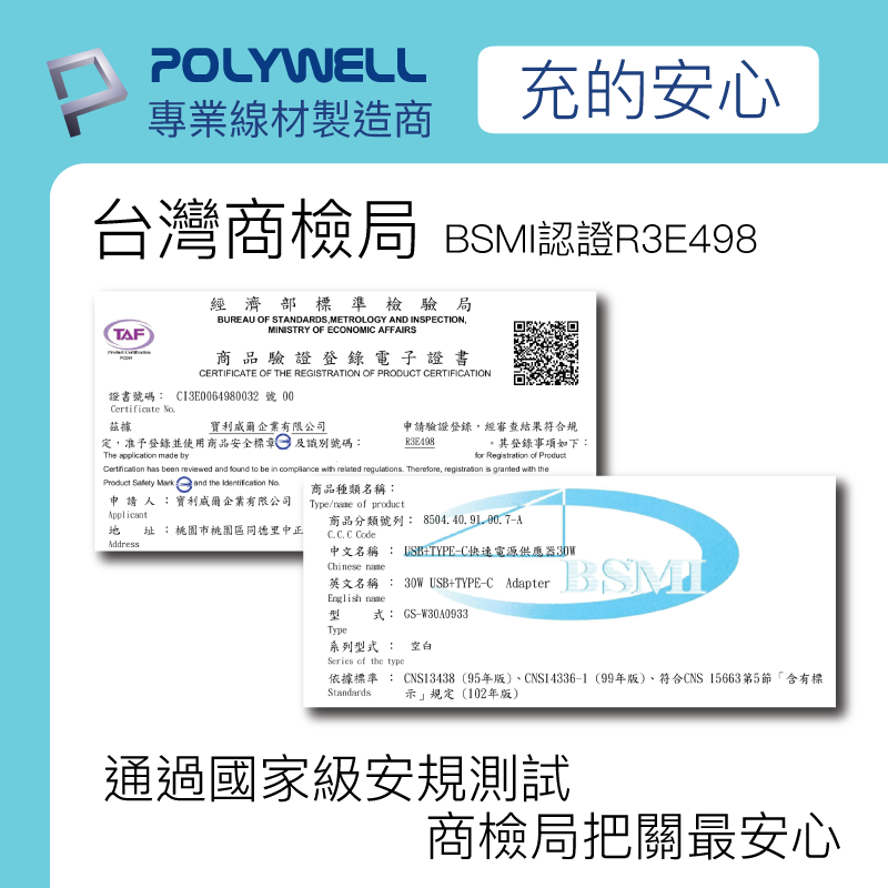 POLYWELL 寶利威爾 PD雙孔快充頭 30W USB Type-C 充電頭 充電器 豆腐頭 bsmi認證 快充-細節圖6