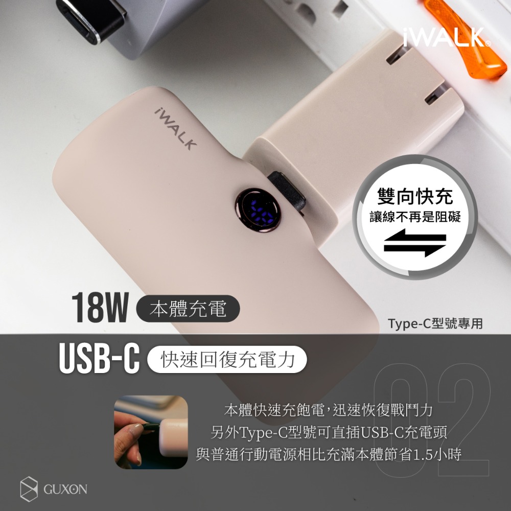 iWALK Pro 快充直插式行動電源 口袋電源 升級版 5代 行動電源 輕巧方便 數位顯示 急速充電 分秒必爭-細節圖6