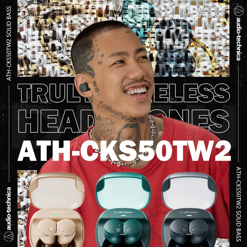 audio-technica 鐵三角 ATH-CKS50TW2 重低音降噪真無線耳機 降噪 抗噪 藍牙耳機-細節圖2