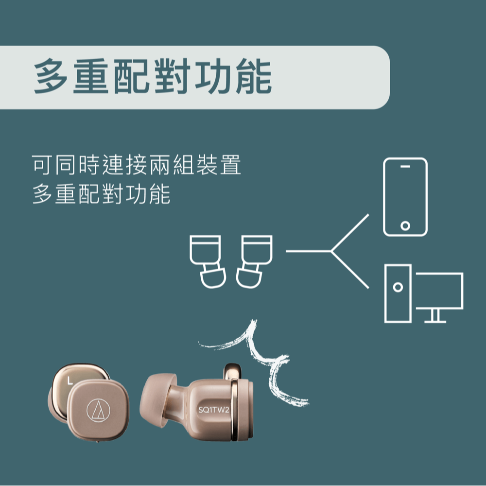 鐵三角 ATH-SQ1TW2 真無線耳機-細節圖8