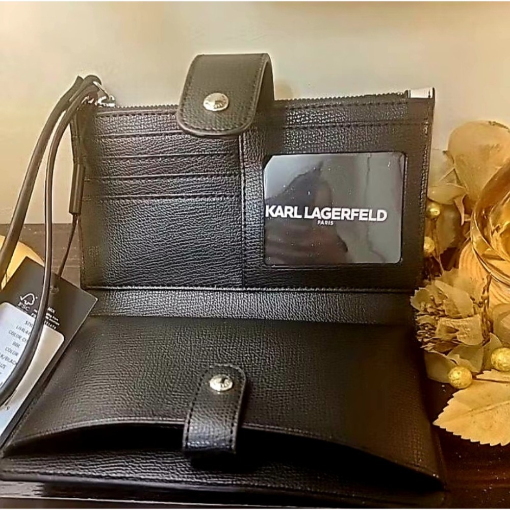 【全新正品】美國Citadel Outlets購入 Karl Lagerfeld 卡爾萬用皮夾 香奈兒設計師-細節圖2
