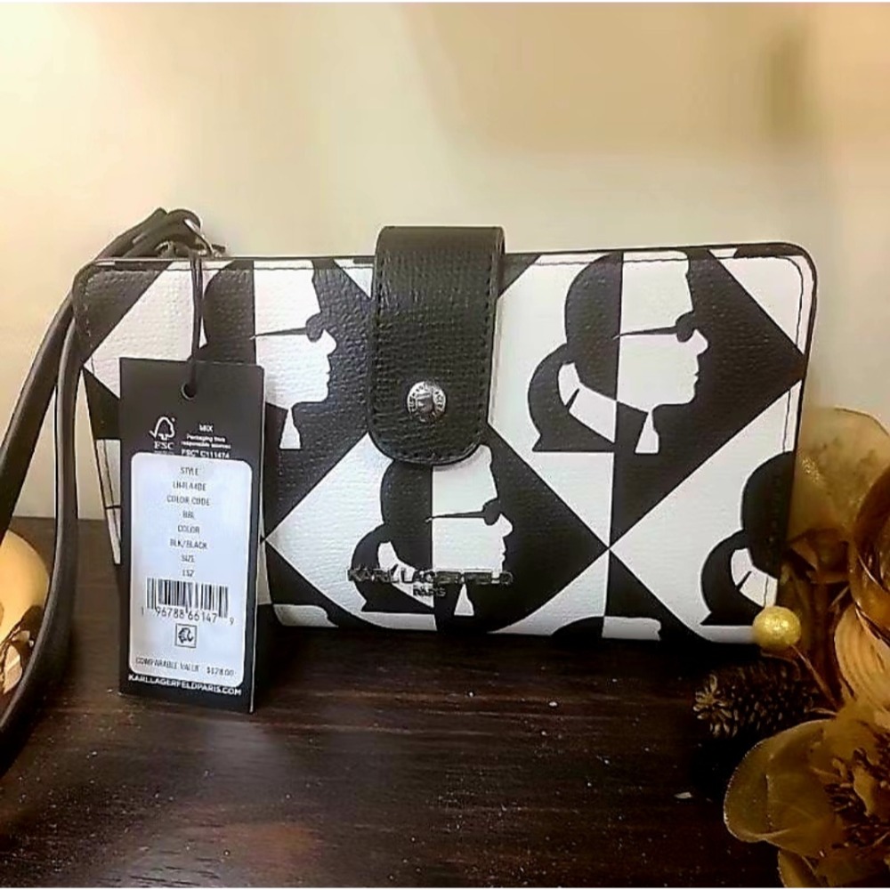 【全新正品】美國Citadel Outlets購入 Karl Lagerfeld 卡爾萬用皮夾 香奈兒設計師-規格圖3