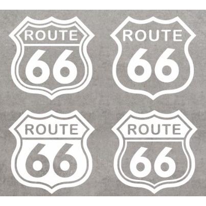 簍空車貼 ROUTE 66  66公路 美國大道 車友 摩托車 重機 貼紙 卡典西德 哈雷 割字貼紙 割字-細節圖2