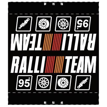 RALLI TEAM 拉力賽 車標  車 車隊 汽車 夾標 水洗標 尾門標  車貼裝飾 雙面設計-細節圖2