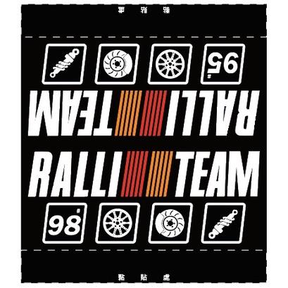 RALLI TEAM 拉力賽 車標  車 車隊 汽車 夾標 水洗標 尾門標  車貼裝飾 雙面設計-細節圖3