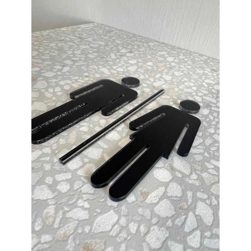 壓克力 廁所 化妝室 男廁 女廁 人形標示 立體壓克力-細節圖2