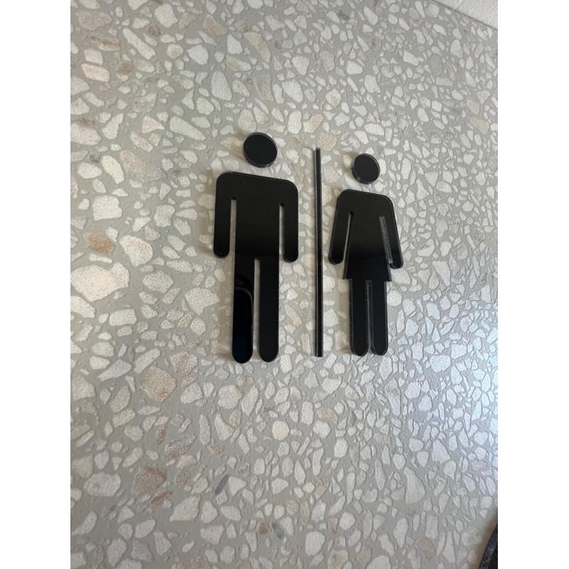壓克力 廁所 化妝室 男廁 女廁 人形標示 立體壓克力-細節圖3