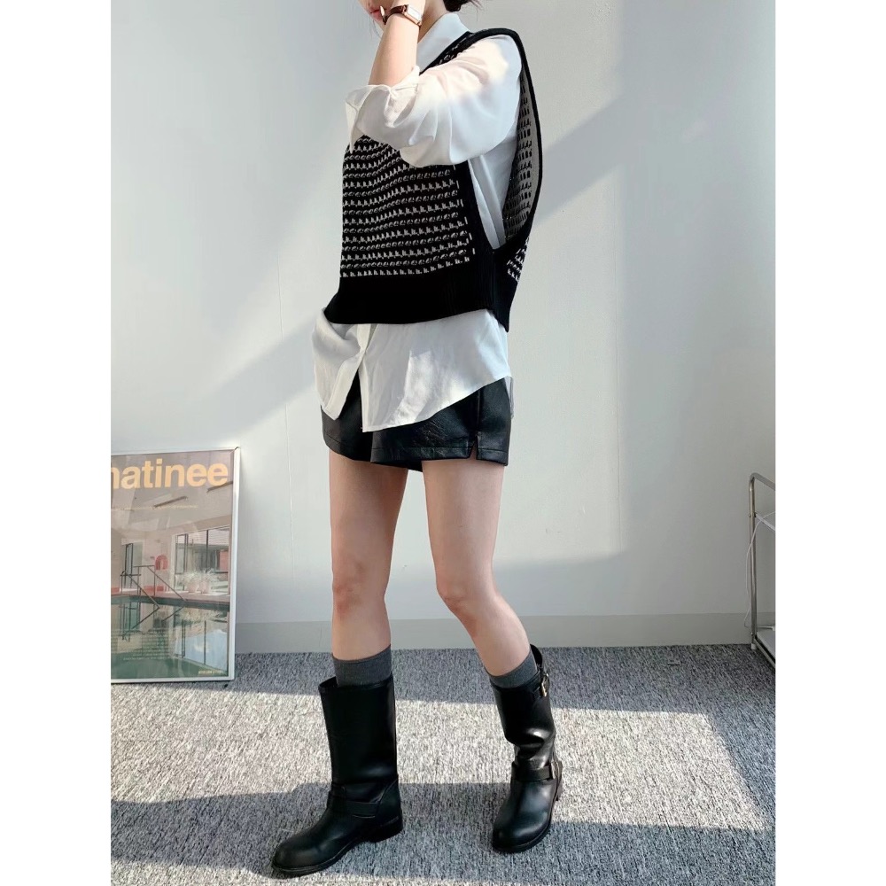 正韓女裝-針織背心-細節圖2