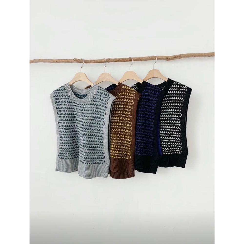 正韓女裝-針織背心-細節圖3