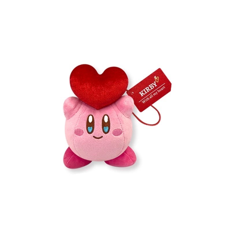 星之卡比情人節限定 給心心玩偶吊飾-規格圖1