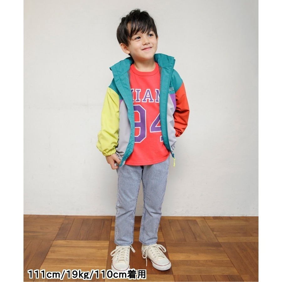 MIA日本代購BREEZE 風衣外套 連帽外套 拼色外套 防曬外套 防風外套 防潑水外套 拼色風衣 男童外套 女童外套-細節圖10