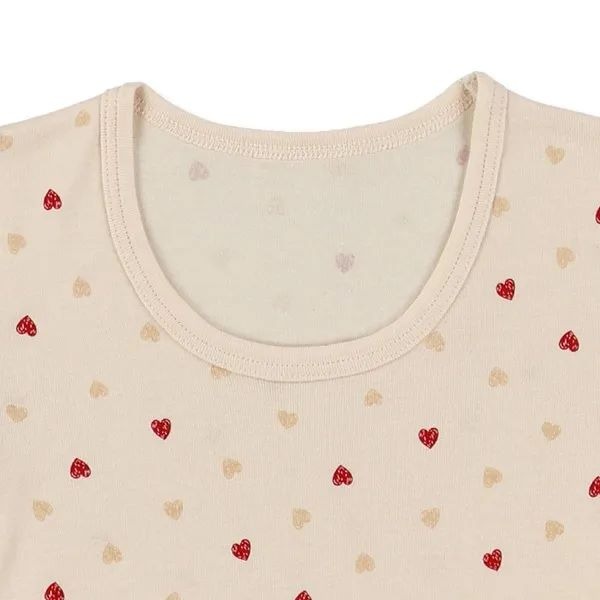 MIA日本代購西松屋 兒童內搭 短袖內衣 居家服 居家內衣 內搭衣 短袖上衣 女童短袖上衣 短袖三件組 蝴蝶結 愛心-細節圖4