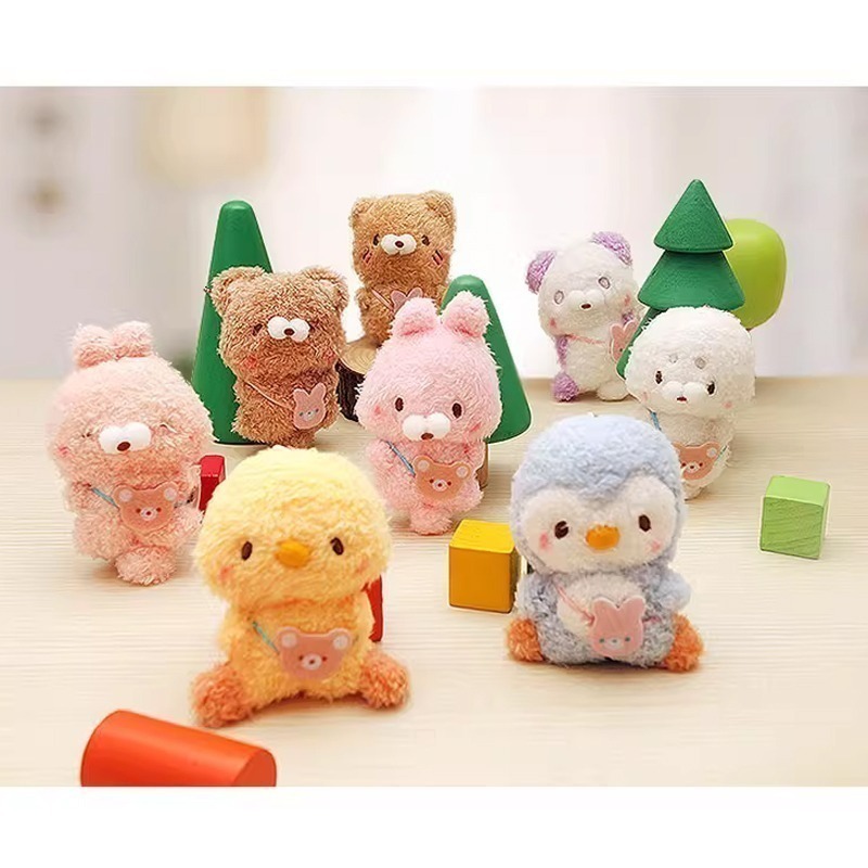 日本 yell 超萌 毛茸茸 動物 幼稚園 娃娃 包包 掛飾 小雞 企鵝 毛絨 玩偶 交換禮物 吊飾 共八款-細節圖2