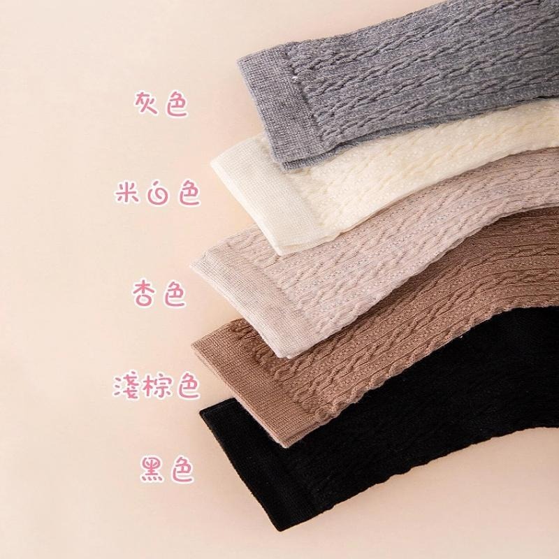 日系 簡約 百搭 純色 麻花 扭結紋 厚實 親膚 直筒襪 中筒襪 襪子 共五色-細節圖4