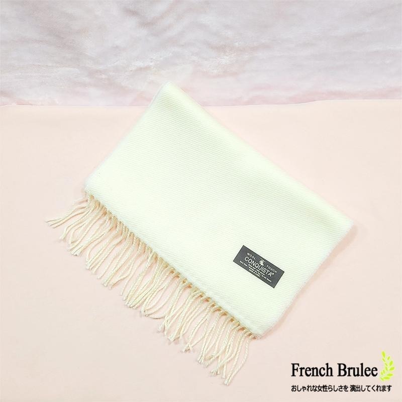 【正韓】WOOL 配色 仿羊絨 保暖 圍巾 CONQUISTA 流蘇 韓國圍巾 - 酒紅色、深藍色、黑色、杏色、格紋-細節圖8