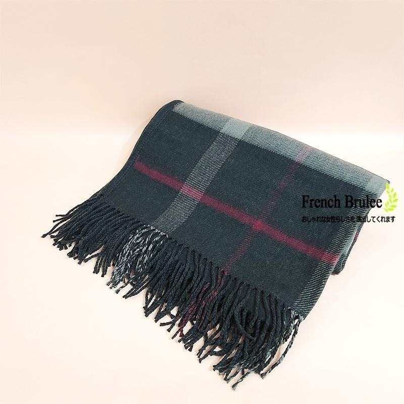 義大利 SOVRANO 羊毛 格紋 口袋 雙面 兩穿 保暖 圍巾 / 披肩  - 駝、深灰、黑色-細節圖7