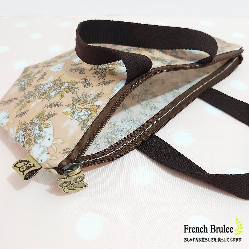 【Dolly club】輕巧 美型 水餃包 便當袋 手提包 野餐袋 防水包 扁款 拉鍊 零錢包 - 多款花色-細節圖5