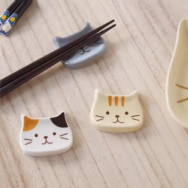 日式 療癒 立體 貓咪 陶瓷 筷架 花貓 造型 筷子托架 貓咪 筷子 餐具 貓 筷子架 筷托 - 共六款-細節圖8