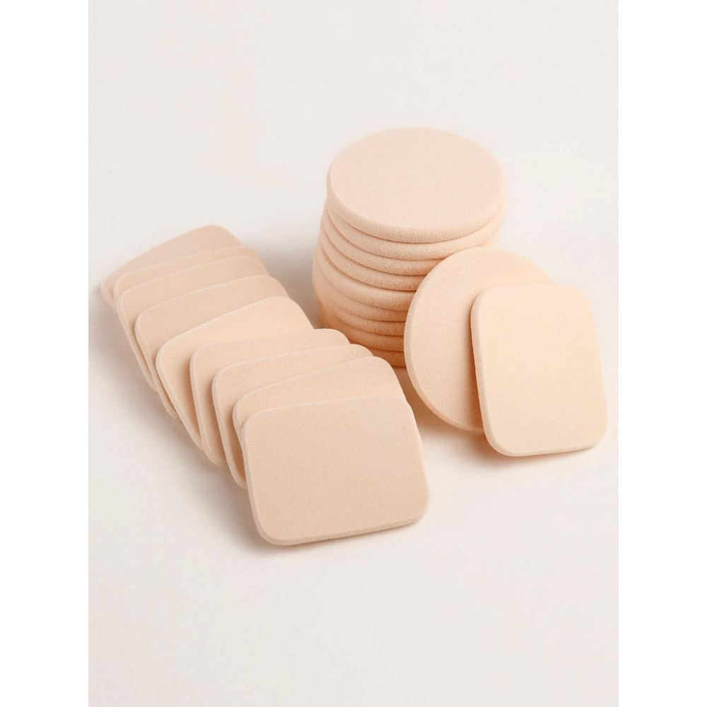 ❤ 1~5入/組 親膚 遮瑕 粉底 上妝 海綿 圓型 / 方型 化妝 乾濕 兩用 粉撲 - 膚色-細節圖2