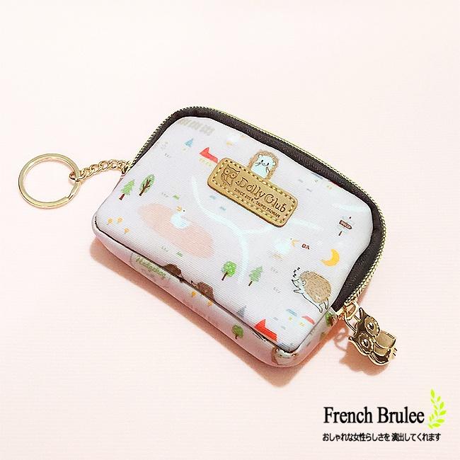 【Dolly club】小刺猬 公園趣 防水 收納 拉鍊 零錢包 / 鑰匙包 - 深藍色、淺粉色 ＂快速出貨＂-細節圖4