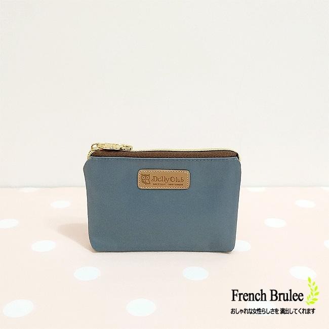 【Dolly club】 純色 素面 尼龍 小巧 收納 質感 金色 拉鍊 零錢包 - 多色款-細節圖6