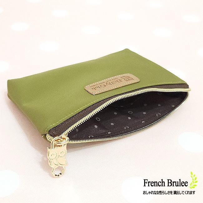 【Dolly club】 純色 素面 尼龍 小巧 收納 質感 金色 拉鍊 零錢包 - 多色款-細節圖7