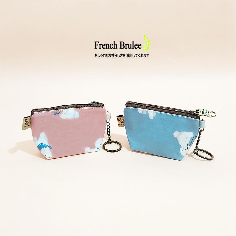 【Dolly Club】韓國布料 輕巧 大容量 立體 零錢包 附鑰匙圈 / 水餃包/ 銅板包 - 多款花色-細節圖2